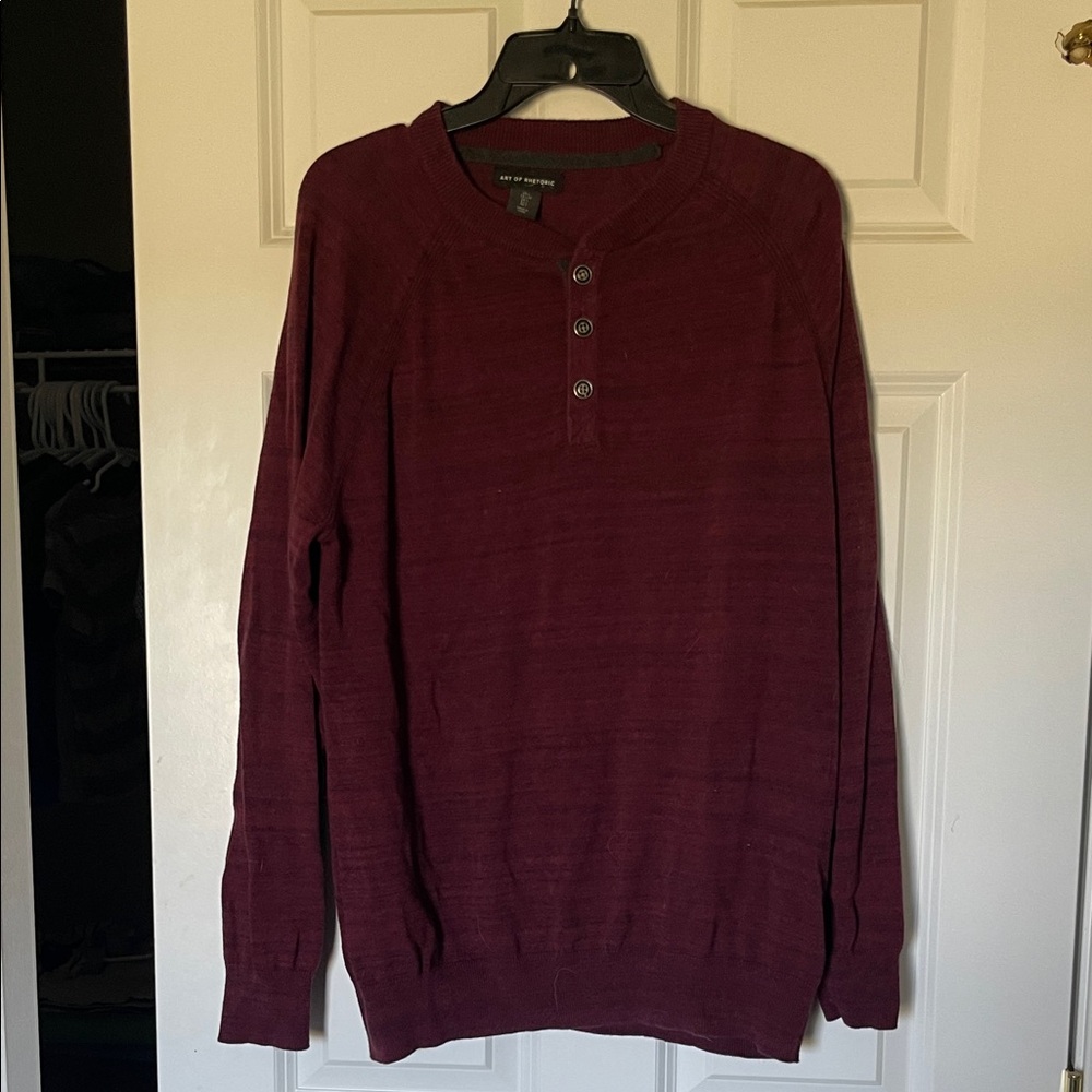 Men's Burgundy Sweater